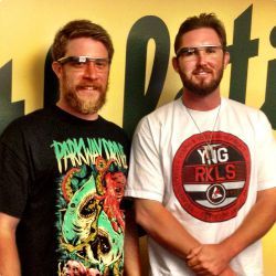 Sean Doolittle and Ryan Cook wearing Google Glasses