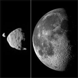 Mars moons, Earth moon