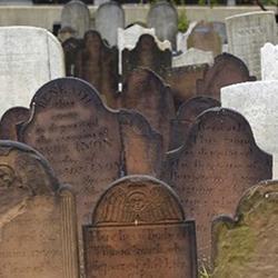 Headstones in the First Presbyterian Church Cemetary, Elizabeth, N.J.