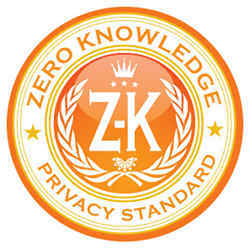 Fictitious logo for a Zero Knowledge privacy standard.