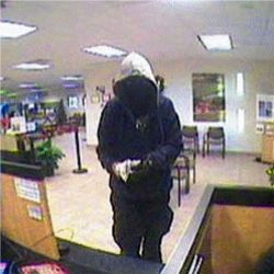 Surveillance footage of one of the robbers