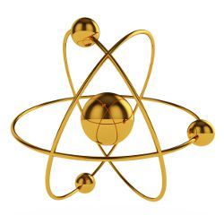 gold atom, illustration