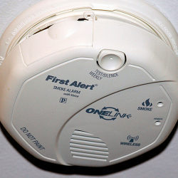 A smoke alarm