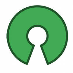 The logo of the Open Source Initiative.