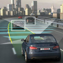 A view of how an advanced driver assistance system can work. 