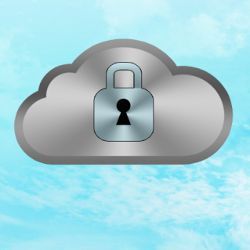 cloud with lock, illustration