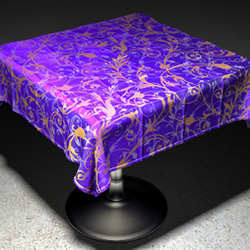 A computer-generated image of a purple tablecloth.