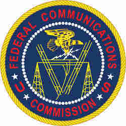 The seal of the Federal Communications Commission.