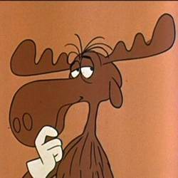 A famous cartoon moose. 