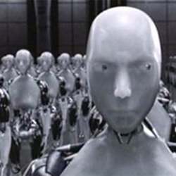 The intelligent robots of the movie "I, Robot." 