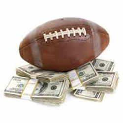 Artist's representation of football betting.