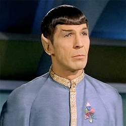 Actor Leonard Nimoy as Spock in Star Trek the original series. 