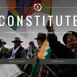 Opening screen of the Comparative Constitutions Project website.