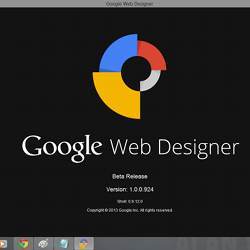 Part of the home screen for Google Web Designer