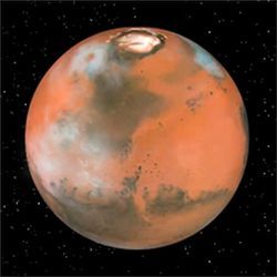 Mars clouds illustration