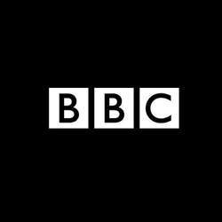 The logo of the BBC.