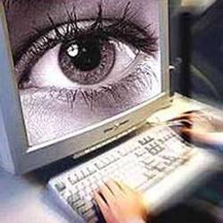 Artist's representation of online surveillance.