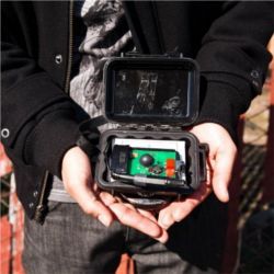 GPS tracker in hands