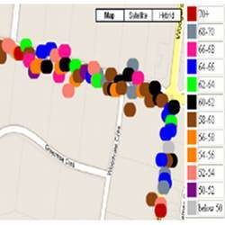 A sample noise pollution map.