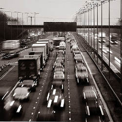 crowded highway