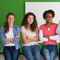 students in front of whiteboard