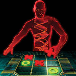 A tic-tac-toe-playing computer consisting of DNA strands in solution demonstrates the potential of molecular logic gates.