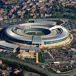 The UK's Government Communications Headquarters (GCHWQ), the center of the British Government's Signal Intelligence activities.