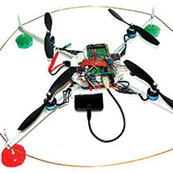 A smartphone-based helicopter drone.