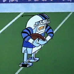 A football-playing robot from the 1960 TV series The Jetsons.