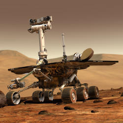 One of NASA's Mars rover exploratory robots. 