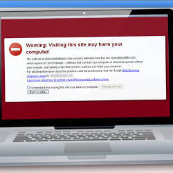 A typical malware warning.