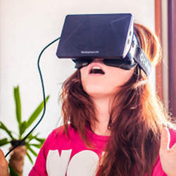 This Oculus Rift prototype virtual reality headset is slated for consumer release soon.