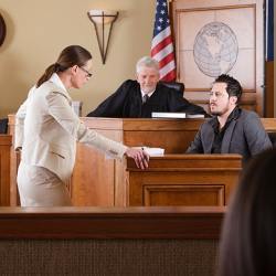 An attorney interrogates an expert witness. 