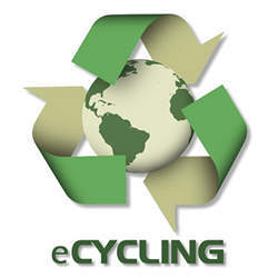 An e-Cycling logo.