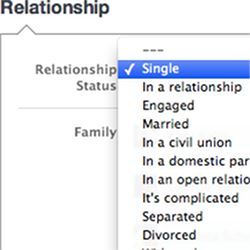 Facebook relationship status