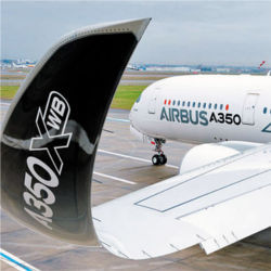 Airbus A350 curved winglet