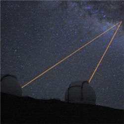 Keck telescopes laser guide stars