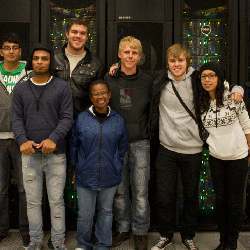 Part of a group of students from South Africa visiting the Texas Advanced Computing Center. 