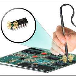 Artist's concept of tool for detecting counterfeit electronic components.