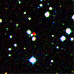 Nearby star in red