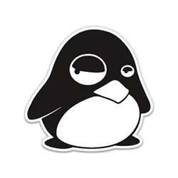 A penguin, one of Linux's logos. 
