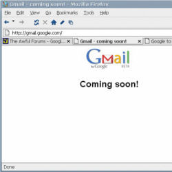 Gmail home page 2004