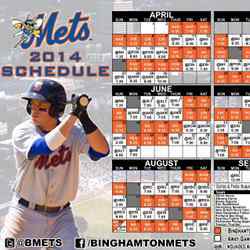 A minor league baseball schedule.