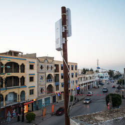 Wireless routers attached to rooftops in Sayada, Tunisia, form a local network the developers say is more secure than the Internet. 