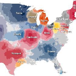 Baseball fan loyalty zip codes