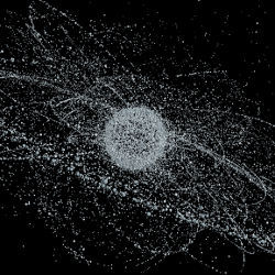 space debris, illustration