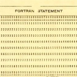 A Hollerith card (partial) 