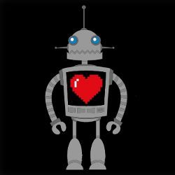 robot with heart