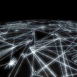 Artist's representation of communication networks.