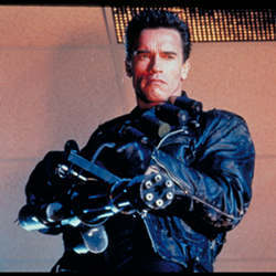 Arnold Schwarzenegger as a robot killer in 'Terminator 2: Judgement Day.'